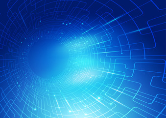 Abstract Technology Blue Background
