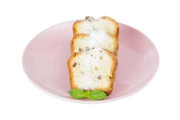 Cake with raisins