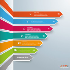 Colored Broken Arrows Infographic