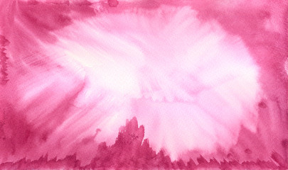 Fototapeta premium ピンク色手描き水彩背景テクスチャ