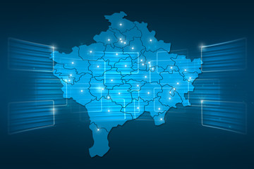 Kosovo Map World map News Communication blue
