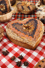 freshly baked bread with herbs