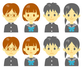 学生　表情　困り顔