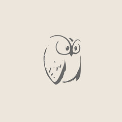 Owl doodle cartoon