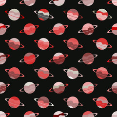 seamless background with planets of the solar system