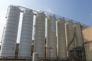 Industrial plant wit blue sky
