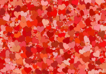 many red hearts backgrounds of Love symbol