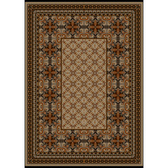 Luxurious carpet with original pattern with brown shades