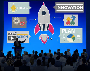 Fototapeta na wymiar New Business Innovation Strategy Technology Ideas Concept