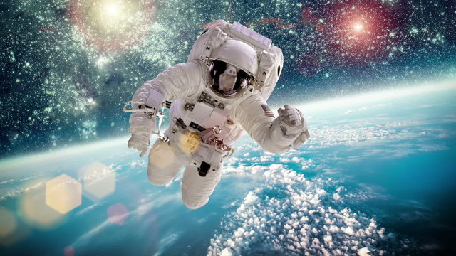 Astronaut in outer spaceElements  this image furnished by NASA