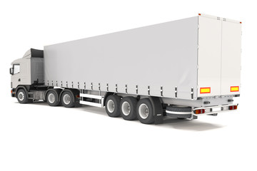 Obraz na płótnie Canvas cargo truck - silver - shot 14