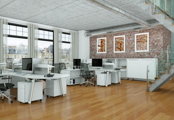 Fototapeta premium modernes Büro im Loft