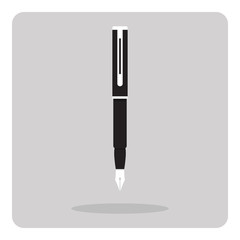 Vector of flat icon, pen on isolated background