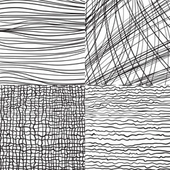 Abstract vector backgrounds set with lines