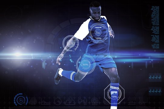 Composite image of football player - Powered by Adobe