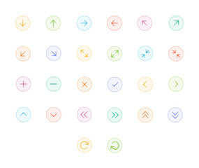 Outline Arrow icons vector for mobile