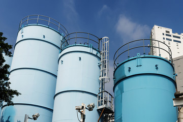 Industrial plant wit blue sky