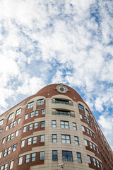 Nice Curved Office Building with Clock