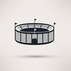 sports stadium vector icons in a flat style.