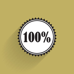 badge 100 Percent.
