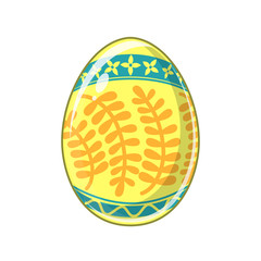 Easter egg. Bright colored holiday symbol.