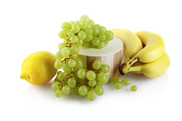 Fruits on a white background