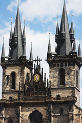 Fototapeta na wymiar View of colorful old town in Prague
