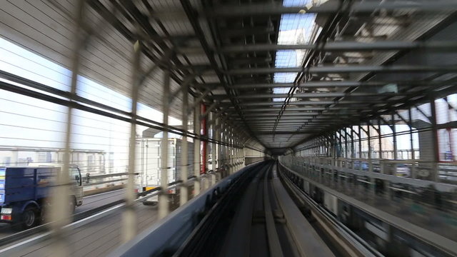 Monorail in Tokyo, Japan