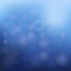 Blue  Christmas Background With White Snowflakes