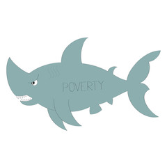 Poverty vector illustration