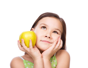 Girl with apple