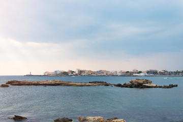 View of the city and bay.