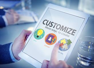 Customize Ideas Individuality Innovation Personalize Concept