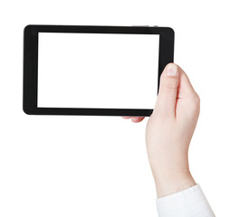 businessman hand holding tablet-pc