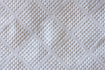 Macro of a white embossed paper napkin texture