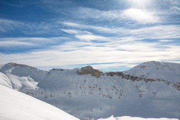 Fototapeta na wymiar winter mountains landscape