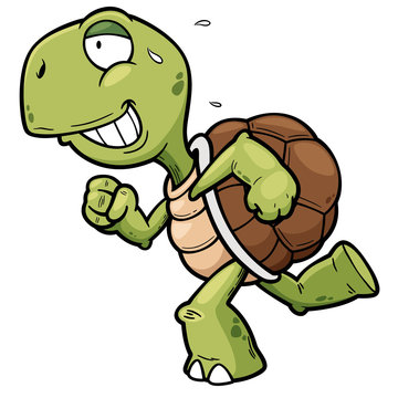 Vector illustration of Cartoon turtle