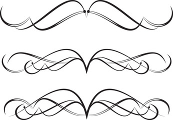 Set of  calligraphic elements for editable and design