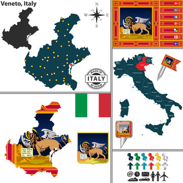 Map Of Veneto, Italy