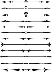 Set of  calligraphic elements for editable and design