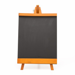 Blank chalkboard with wooden stand. - 78379513