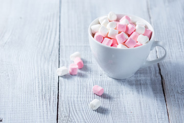 Pink and white marshmallows