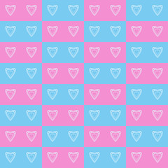 Seamless pattern with hearts love