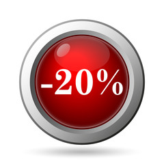 20 percent discount icon