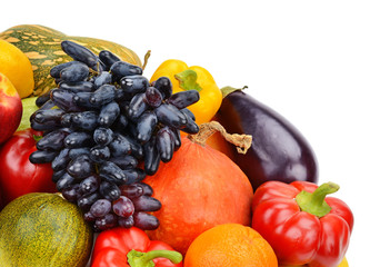 fruit and vegetable isolated on white background