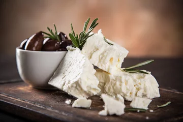 Rolgordijnen Greek cheese feta © Lukas Gojda