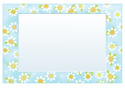 Vector floral  frame 10 x 15,  chamomiles pattern.