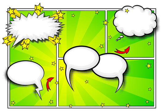 Comic Rahmen als Hintergrund