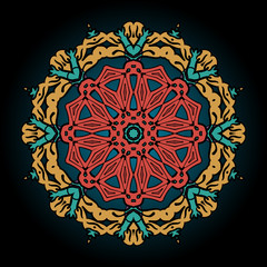 Ethnic vector  element. Card design template. 