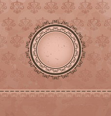 Vintage background with floral medallion